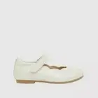 NEW Clarks white pearl mary jane shoe girls size 34 D party event Audrey II JNR