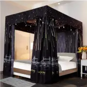 Princess Four Corner Post Bed Curtain Canopy Mosquito Net for Girls Adults Kids