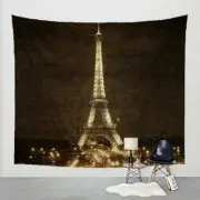 Photo Tapestry Eiffel Tower Paris Fabric Art Print Wall Hanging - France, French