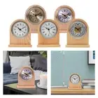 Analog Alarm Clock Solid Desktop Clock for Home Office