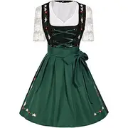 Carnival Oktoberfest Beer Costume Dress Dirndl Trachtenkleider Maid Bavarian German Munich Wiesn Women's Traditional Style Cloth Dress Apron