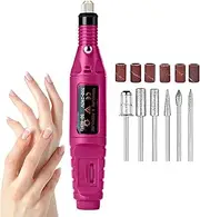 Professional Nail Drill, Electric Portable Manicure Tool, 1.1x1.1in Rechargeable Ergonomic Nail Drill, Adjustable Speed for Salon-Quality Care and Precision Grooming