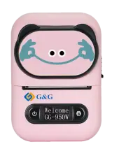 G&G RM-GG-950W Portable Thermal Label Maker Blue Tooth iPhone and Android phones