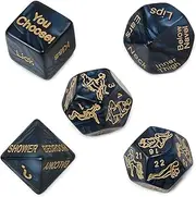 NHQZ 5 Piece Dice Game Set, Sex Positions for Couples, Dice Game, Humour Game, Couple, Party Games, Bedroom, multicoloured, A