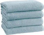 79456 Popcorn Textured Bath Towels, 4 Pack, Blue