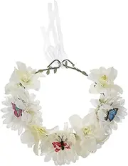 [TOVINANNA] Rtificial Flower Hair Wreath Floral Headband for Girls Style Headpiece Elegant Bridal Accessory 1 Piece
