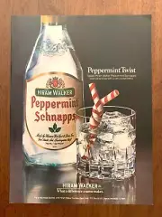 1984 Hiram Walker Peppermint Schnapps Vintage Print Ad/Poster Pop Art Decor