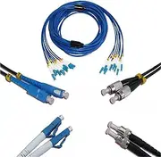 VJSUWI SM Blue 8C Fiber Optic Patch Cable, 150m-300m, 8 cores, shielded, SC, LC, FC, ST, Singlemode, 8 Fibers, ftth, 200m-250m(200m FC-FC)