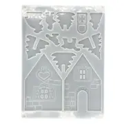 House, Trees & People Village Silicone Mold For Epoxy Resin DIY Home Craft & Art