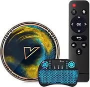 Android TV Box 11.0, 4GB 64GB Smart TV Box Amlogic S905X4 Media Player Support 2.4G 5G WiFi Ultra HD 4K/ HDR/ 2*USB 2.0/ BT 5.0 with Wireless Mini Keyboard,4gb+64gb