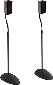 ECHOGEAR Speaker Stands Pair - Height Adjustable with Universal Compatibility - Works with Vizio, Klipsch, Bose, Sony & More - Includes Built-in Cable Management - Great for Surround Sound Setups