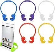 6 Thumbs Cell Phone Holder, Adjustable Thumb Mobile Phone Stand, Creative -Functional Desktop Lazy Tablet Holder Cellphone Mount Cradle, Portable Desktop Stands for Smart Phones and Tablet