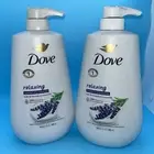 Dove Relaxing Lavender Oil & Chamomile Body Wash 30.6oz Pump Bottle 24H 2 Pack