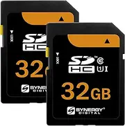 Synergy Digital 32GB, SDHC UHS-I Memory Cards - Class 10, U1, 100MB/s, 300 Series - Pack of 2