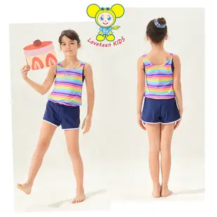 夏之戀 LOVETEEN KIDS女童連身褲二件式泳衣夏季透氣兒童泳裝K23602