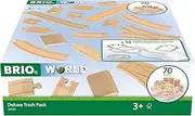 BRIO Deluxe Track Pack - 70pcs Wooden Railway Pieces - Multicolor - O Scale - Train Track