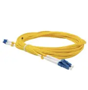 OS2 LC to LC Fiber Optic Patch Cable Single Mode Duplex 9/125 Yellow - 1 Meter