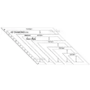 Multi-Size Diamond Quilting Ruler/Template for Patchwork/English Paper Piecing