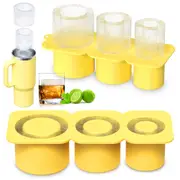 Ice Cube Tray For Stanley 30/40 Oz Tumbler Cups Silicone Ice Cube Molds With Lid