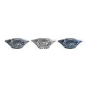 Waterford Lismore Set 3 Topaz Ombre Mix Crystal Votive Candle Holders NIB