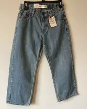 Levis 550 Boys Denim Jeans Blue Relaxed Fit Tapered Leg Sz 8 Husky 28x23 NWT