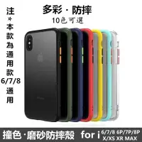 在飛比找Yahoo!奇摩拍賣優惠-嚴選現貨·頂級 撞色霧面保護殼 iPhone X 防指紋 X