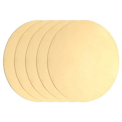 5pcs Brass Sheets, 0.24" Thickness x 3.15" Diameter Brass Round Plate, Yellow