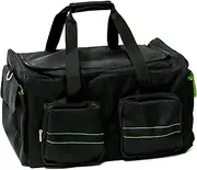 Trademark Innovations DJ Bag, DJ Gig Bag with 8 Removable Dividers, Padded Shoulder Strap, 6 Storage Pockets for Cords, Mics, Gig Gear, DJ Bags and Cases, Mic Bag