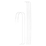 5pcs Bead Spinner Needles 0.6mm 0.7mm Dia Large Eye Curved Beading Needle