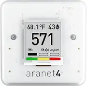 SAF Aranet4 Home: Wireless Indoor Air Quality Monitor for Home, Office or School (CO2, Temperature, Humidity and More) Portable, Battery Powered, E-Ink Screen, App for Configuration & Data History
