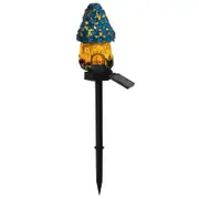 Solar Garden Lights Solar LED Mushroom House Light Resin House Outdoor Waterproof Lamp Garden Decoration Lawn Landscape Lamp