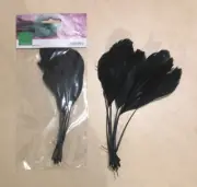 10 Goose Negorie Feathers Stripped Black Dreamcatchers Crafts D3 Aussie Seller