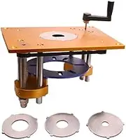 Woodworking Electric Wood Router Lift System with Router Insert Plate for Carving and Trimming Adjustable DIY Workbench