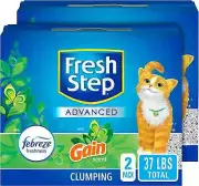 Fresh Step Clumping Cat Litter, With Gain,Advanced,Extra Large, 37 Pounds 18.5lb