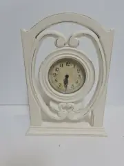 Cream timber clock- rustic/french provincial shabby chic RRP $64.50 "adylyn"
