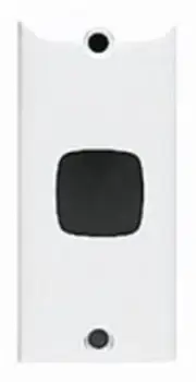 4x HPM STANDARD ARCHITRAVE COVER PLATES 68x32mm 1-Gang Switch, Vertical, White
