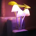 Night Light Floral Lamp 3D Light LED Mushroom Night Lights For US EU Plug