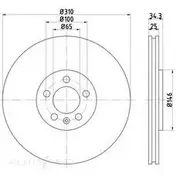 Bremtec Euro-Line GeoZinc Coated Brake Rotor - BDR26970EL