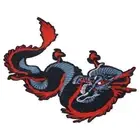 Embroidery Sew on Patches Black Dragon Sew Iron on Patch For Clothing