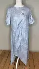 Unique21 NWT Women’s Short Sleeve Floral MIDI Dress Size 8 Blue K7