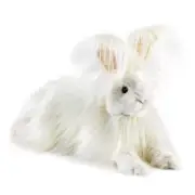 NEW PLUSH SOFT TOY Folkmanis 3188 White Angora Rabbit Full Body Hand Puppet