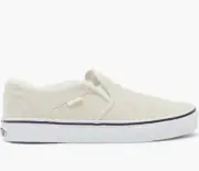 NEW Vans Asher DX Birch Slip-On Shoes Suede Sherpa Lined Women's Size 10.5