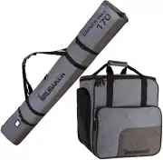BRUBAKER Ski Bag Combo - Boot Bag and Ski Bag - Gray/Black