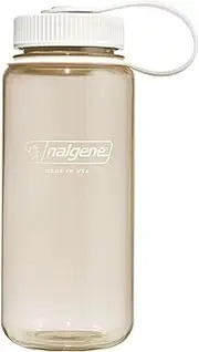 Nalgene Sustain Tritan BPA-Free Water Bottle Made with Material Derived from 50% Plastic Waste, 16 OZ, Wide Mouth, Cotton