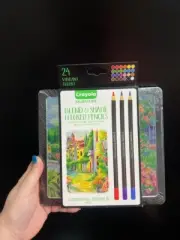 Crayola Signature Blend & Shade Colored Pencils 24 Vibrant Colors Tin Case #154