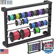 SELEWARE Wire Spool Rack, Wall Mounted Wire Spool Holder Wire Reel Holder Hea