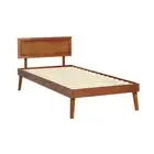 Bed Frame Single Size Wooden Bed Base Walnut SPLAY Artiss