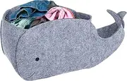 Laundry Basket - Whale Shaped Toy Storage Baskets - Decorative Indoor Home Decoration, Sundries Organizer for Living Room, Bedroom, Nursery