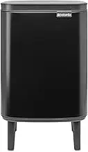 Brabantia BO Hi Waste Bin, 7 Litre, Matt Black