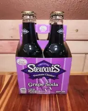 Stewart's Original Grape Soda 12 oz Bottle Pack of 4